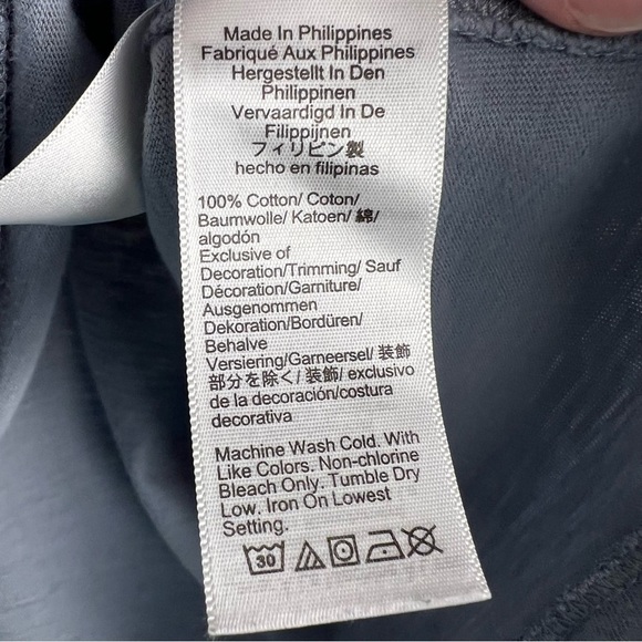 J. Crew Factory Men's Long-sleeve henley in slub cotton size XL blue/gray - Picture 8 of 9